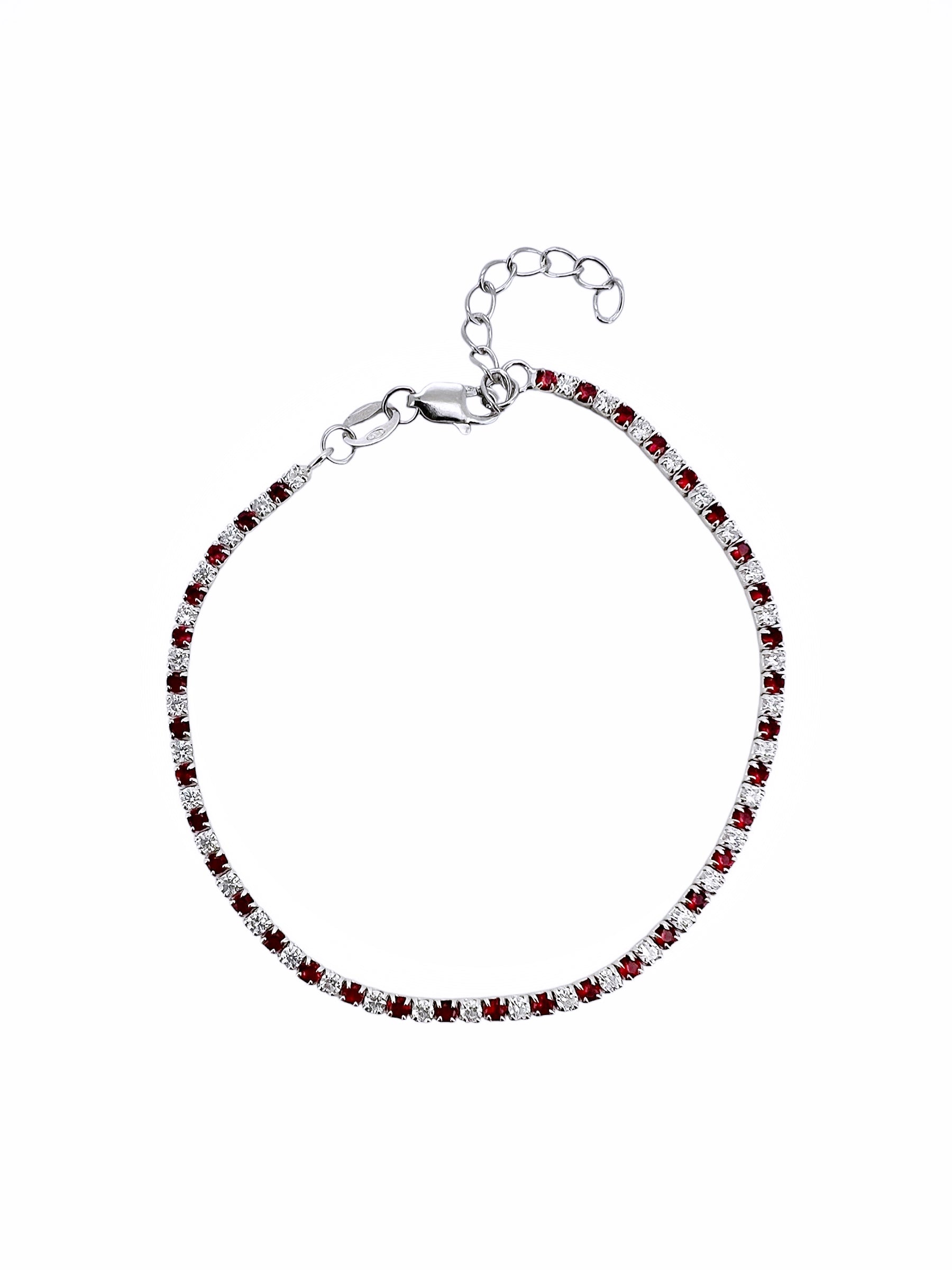 Ellegi Argento | Tennis con pietre alternate