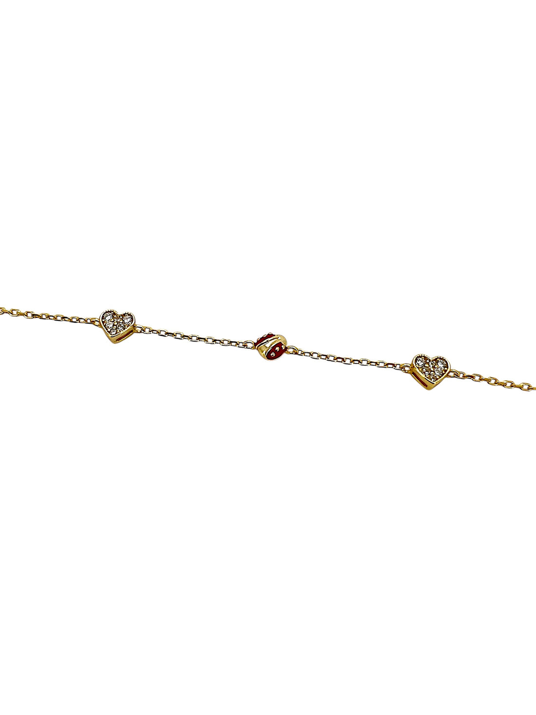 Nanan Bijou | Bracciale cuore e coccinella in argento 925