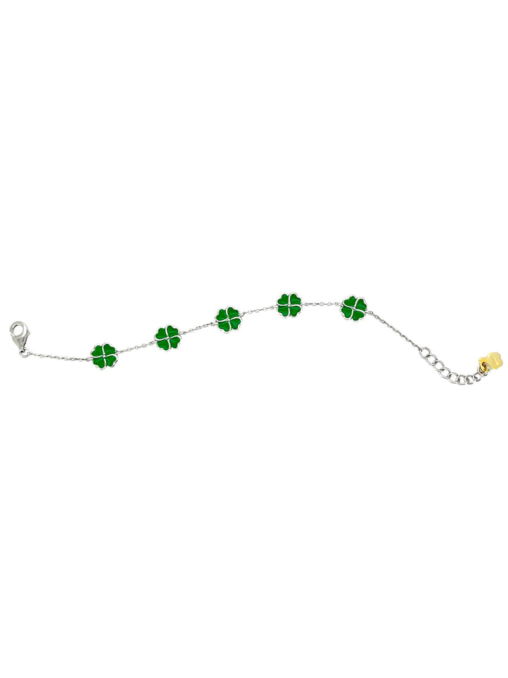 Nanan Bijou | Bracciale con 5 quadrifogli in argento 925