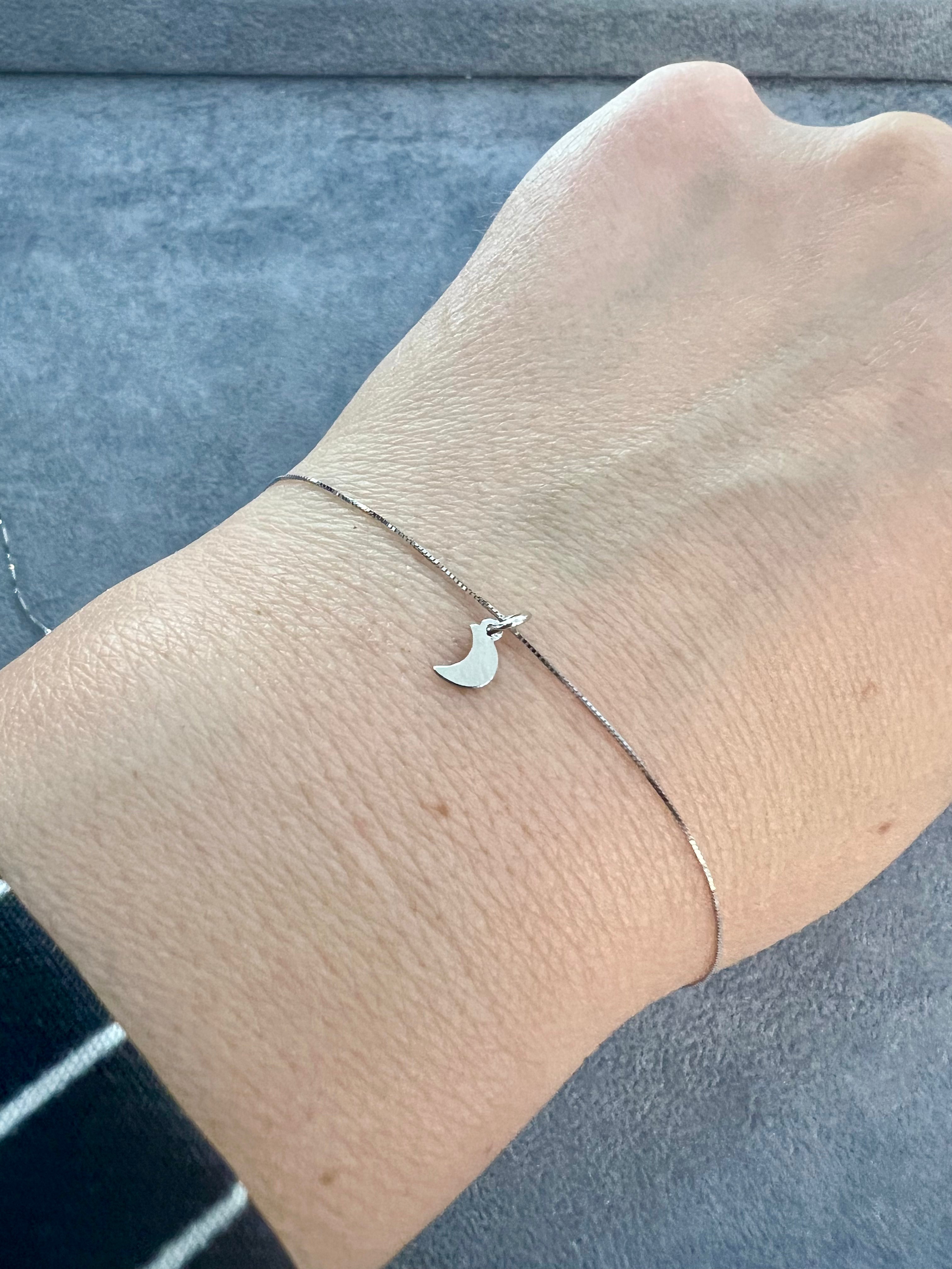 Ellegi Gioielli | Linea Micro ciondolo luna in oro bianco