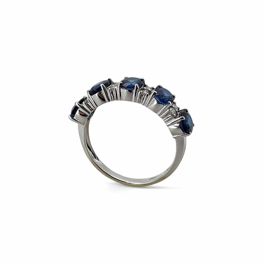 Ellegi Gioielli | Anello veretta 5 con zaffiri