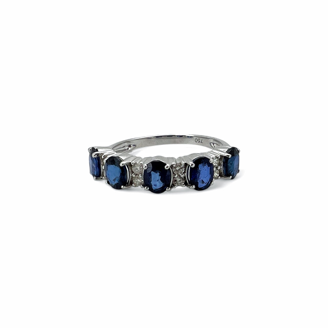 Ellegi Gioielli | Anello veretta 5 con zaffiri