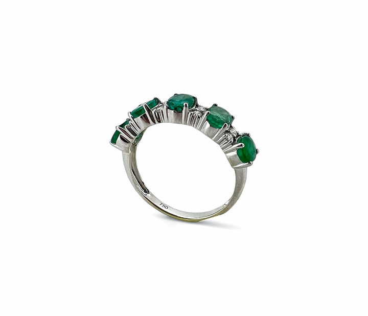 Ellegi Gioielli | Anello veretta 5 con smeraldi