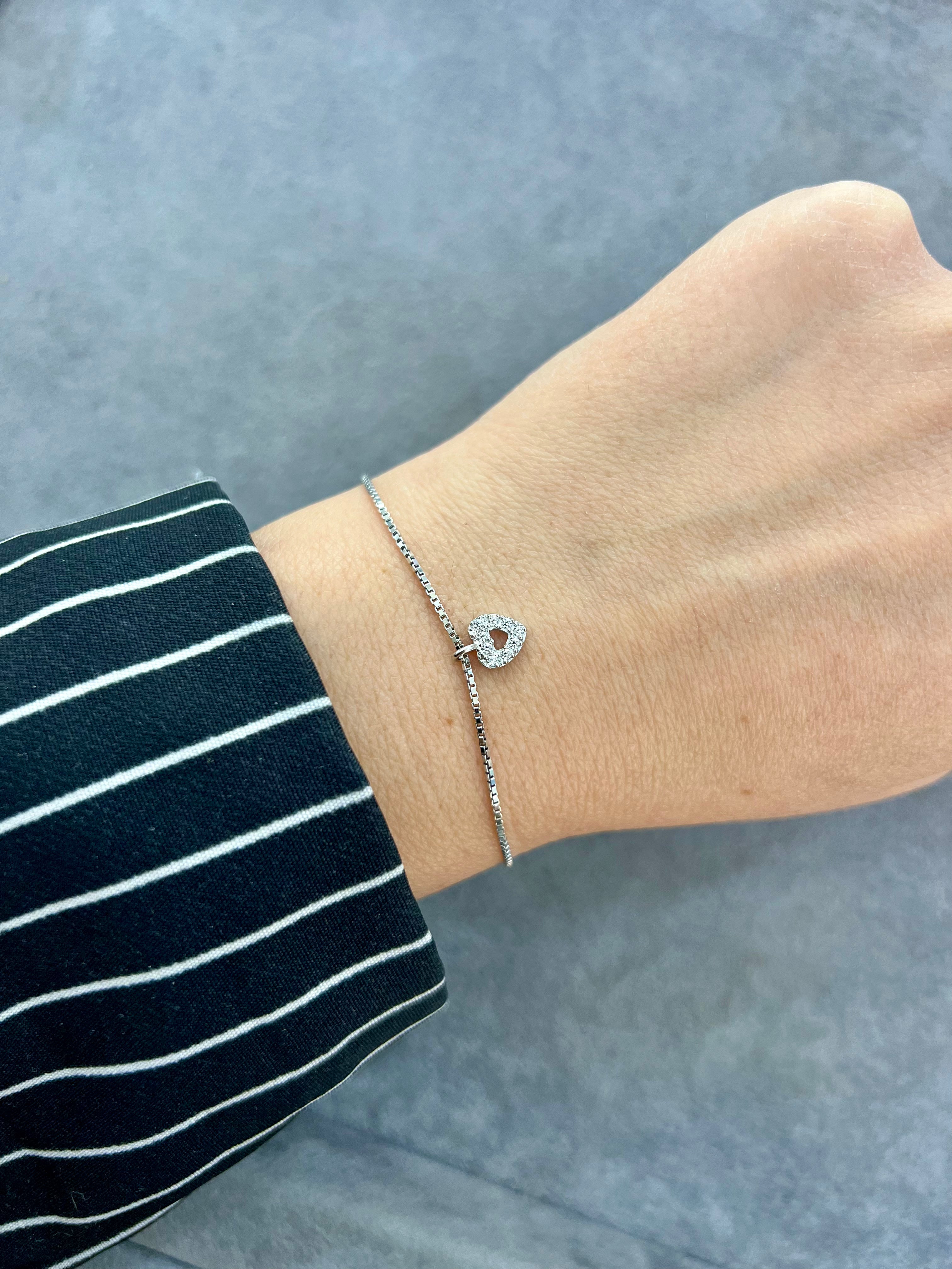 Ellegi Argento | Linea Micro ciondolo cuore zirconato