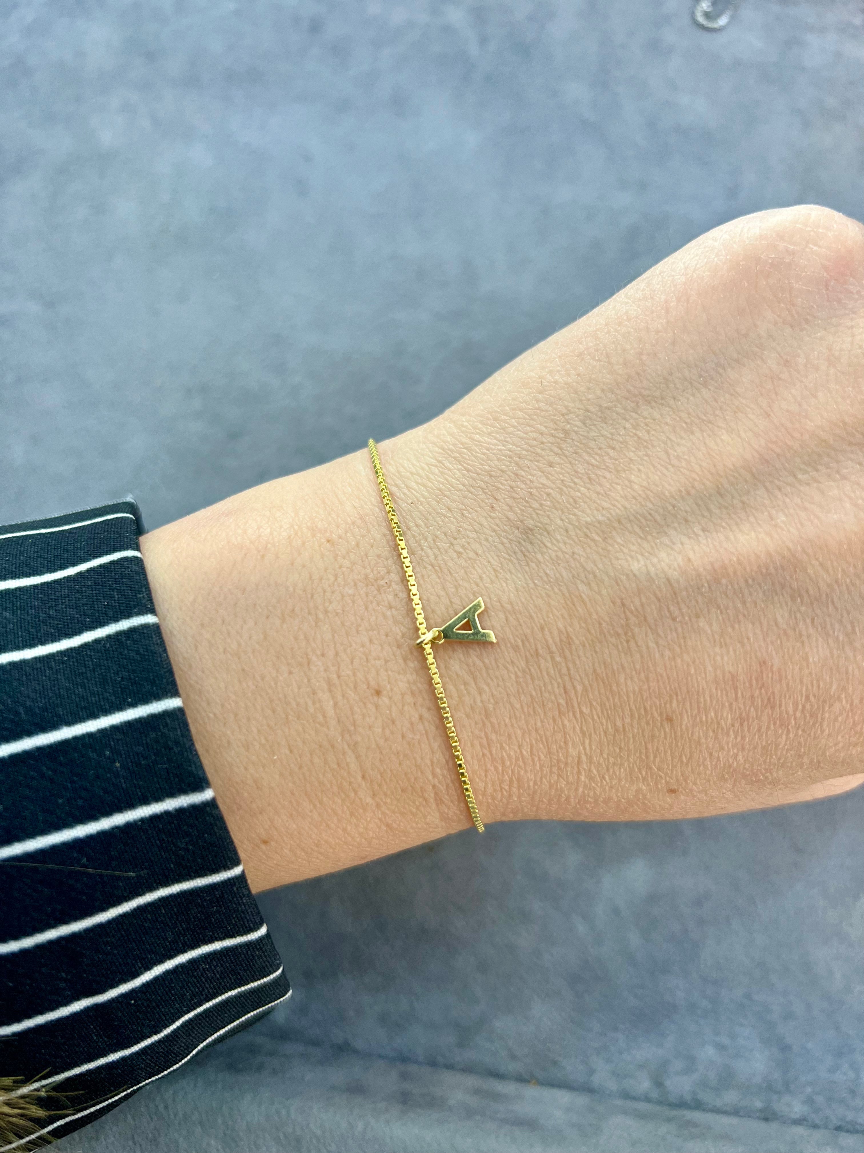 Ellegi Argento | Linea Micro ciondolo lettera dorato