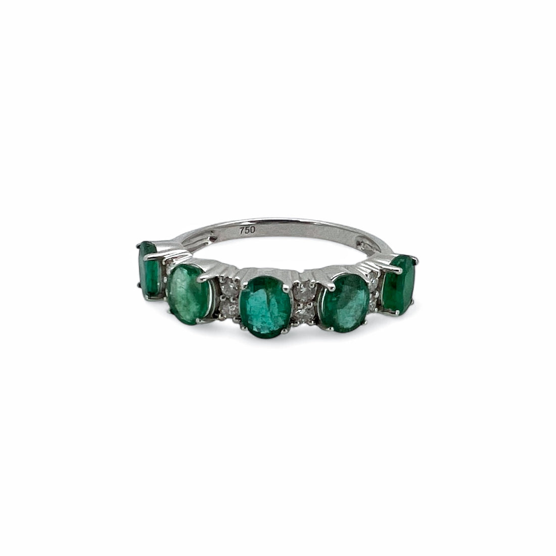Ellegi Gioielli | Anello veretta 5 con smeraldi