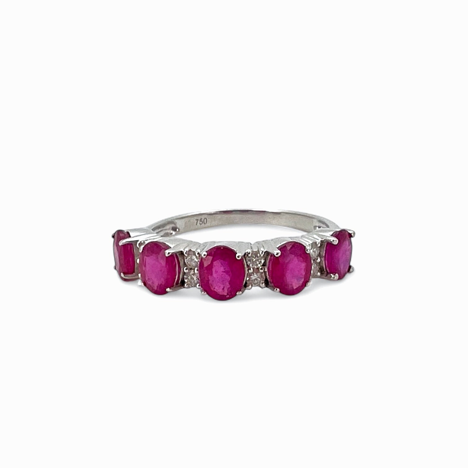 Ellegi Gioielli | Anello veretta 5 con rubini