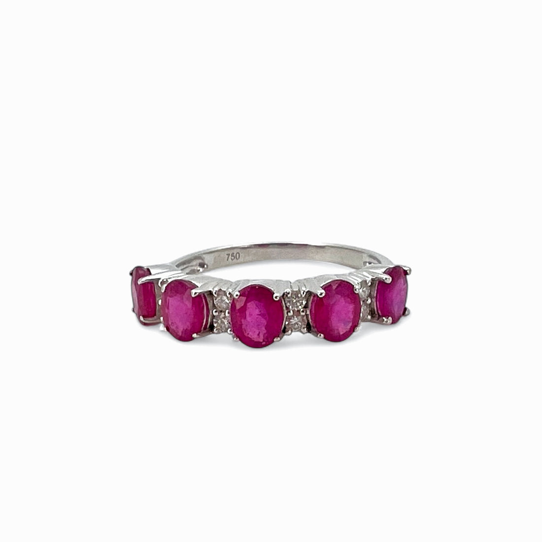Ellegi Gioielli | Anello veretta 5 con rubini