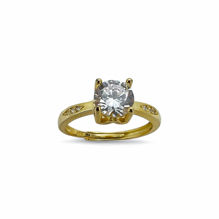 Ellegi Argento | Anello solitario dorato