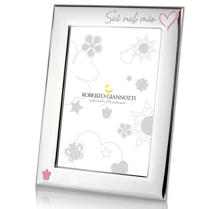 Roberto Giannotti | Cornice in argento "Sei nel mio cuore" rosa