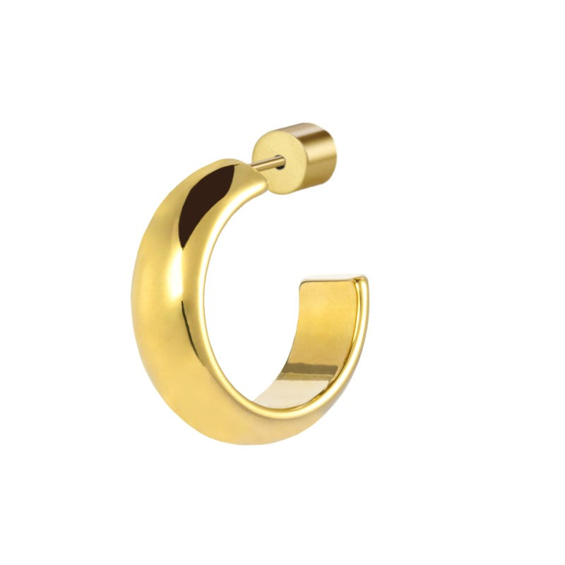 Marlù | Orecchino a lobo a cerchietto 1,5 cm con chiusura perla