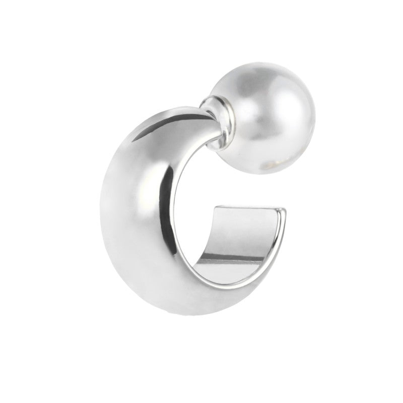 Marlù | Orecchino a lobo a cerchietto 1,8 cm con chiusura perla