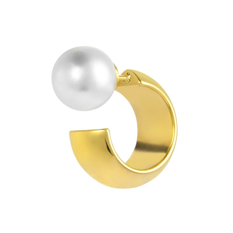 Marlù | Orecchino a lobo a cerchietto 1,8 cm con chiusura perla