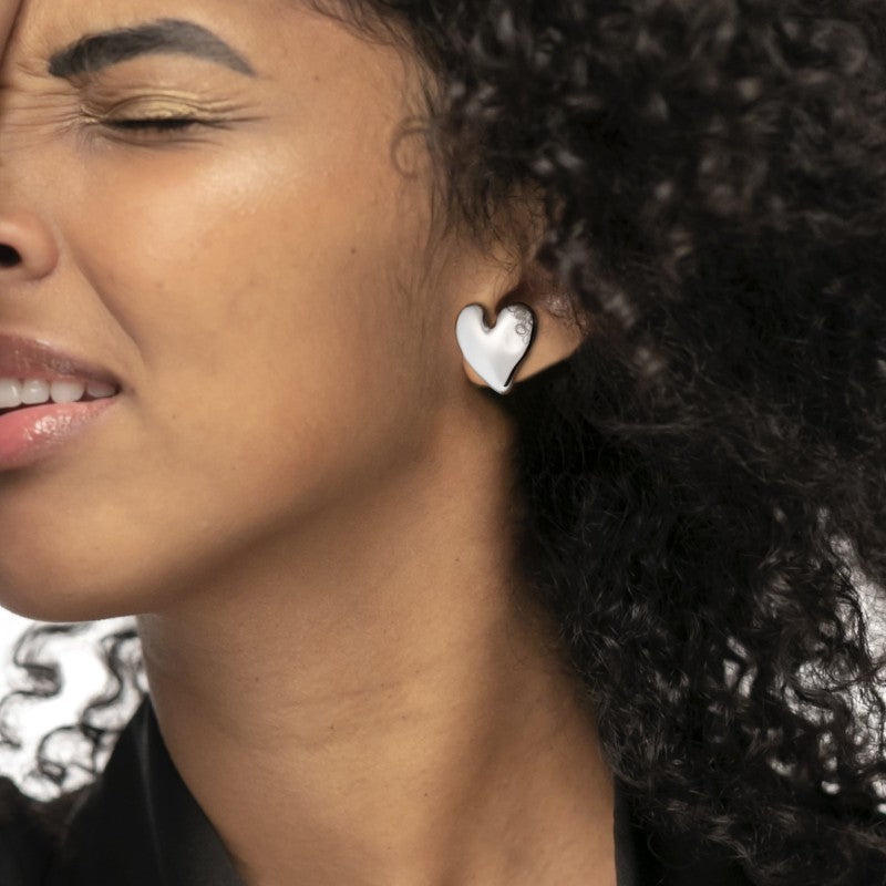 Marlù | Orecchino a lobo cuore irregolare 2,1 cm