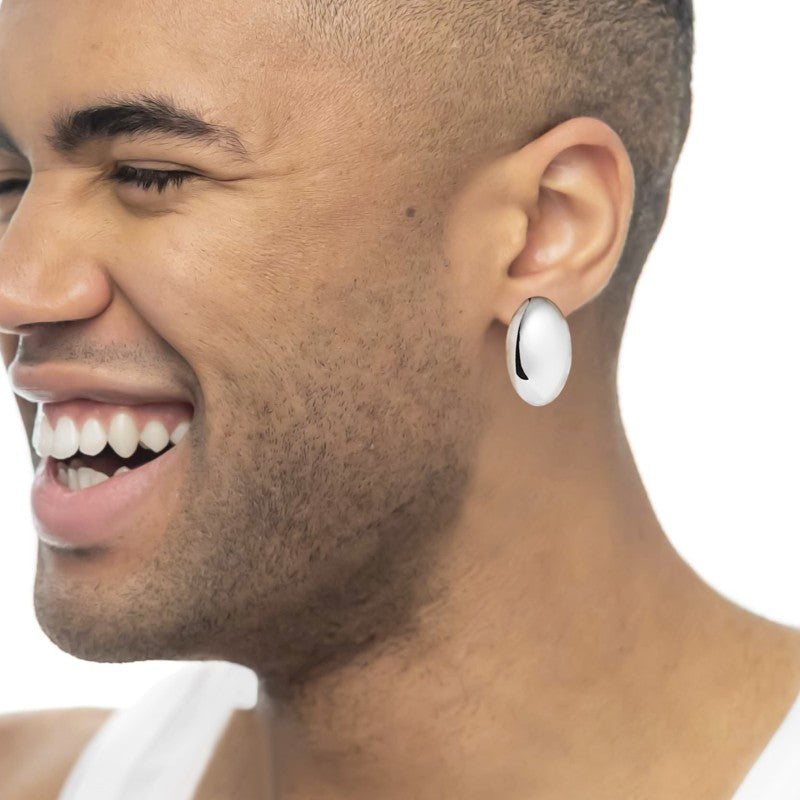 Marlù | Orecchino a lobo bottone ovale 2,8 cm