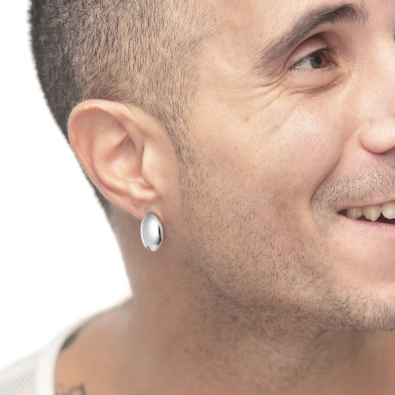 Marlù | Orecchino a lobo bottone ovale 1,6 cm