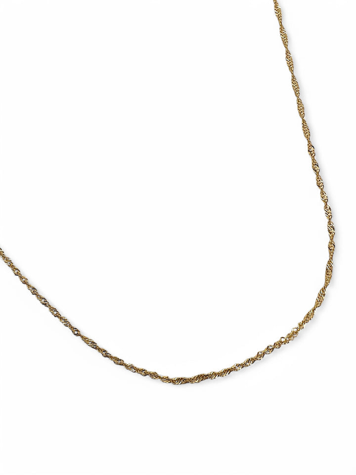 Linea Gold | Catenina fune diamantata in oro giallo