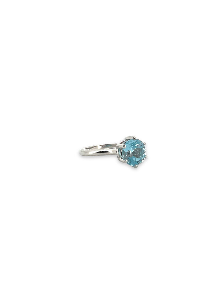 Ellegi Gioielli | Anello solitario con topazio azzurro