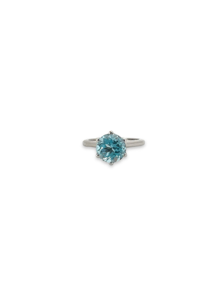 Ellegi Gioielli | Anello solitario con topazio azzurro