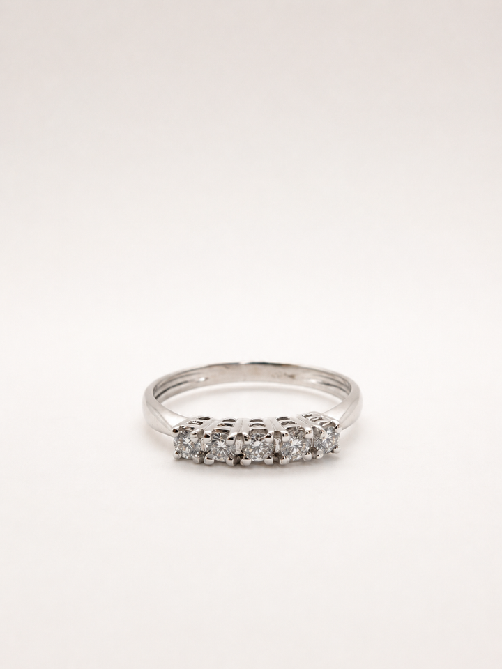 Ellegi Gioielli | Anello veretta a 5 con diamanti