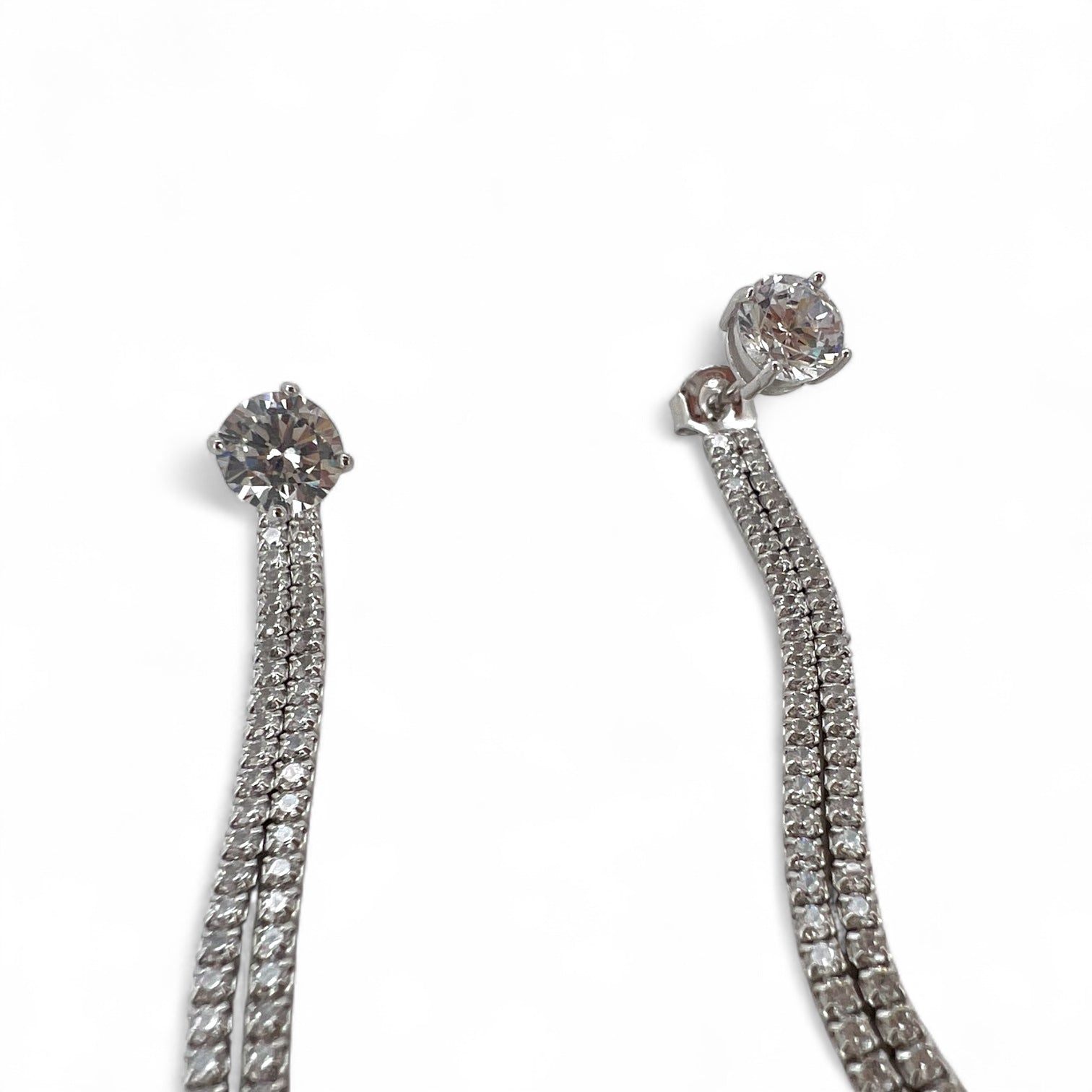 Ellegi Argento | Orecchini tennis due fili