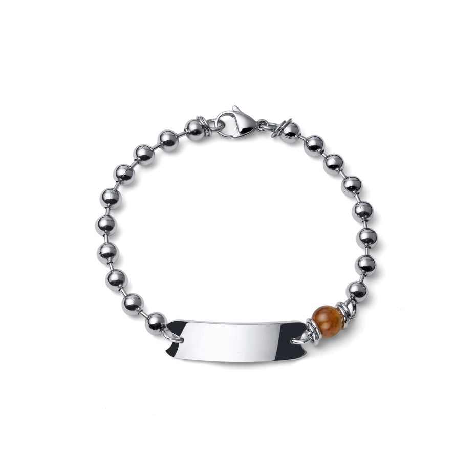 UNOAERRE | Bracciale uomo Aeternum catena a palline con Agata