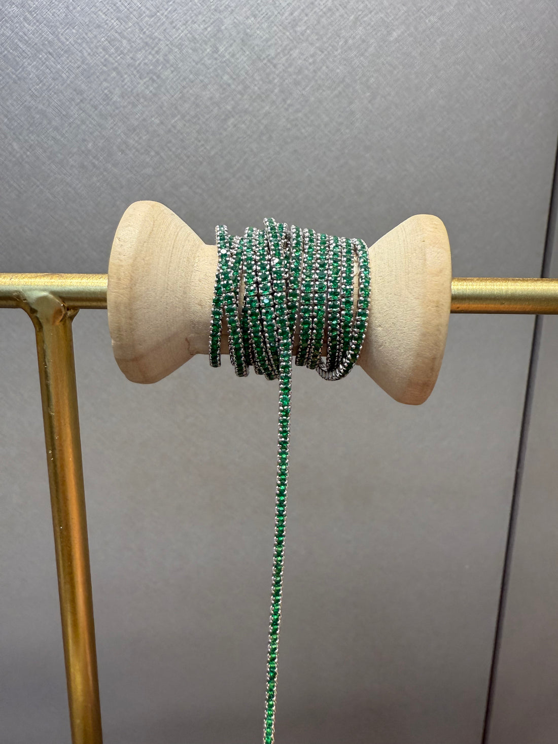 Ellegi Argento | Bracciale saldato maglia tennis verde