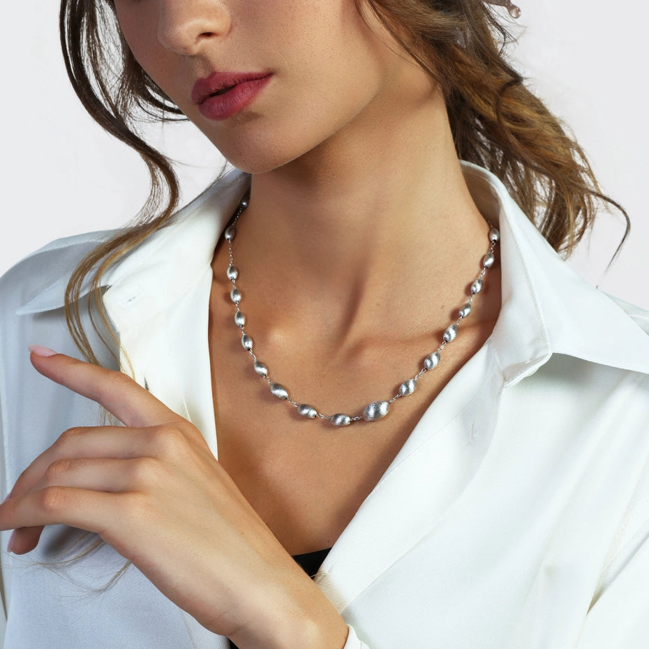 Unoaerre | Collana in argento satinato