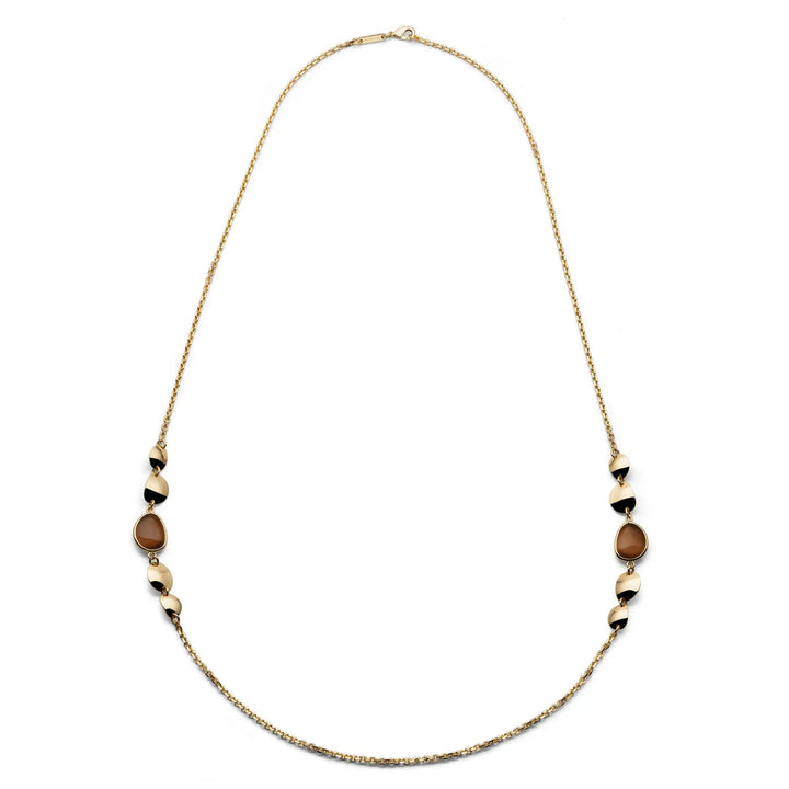 UNOAERRE | Collana in bronzo dorato con pietra