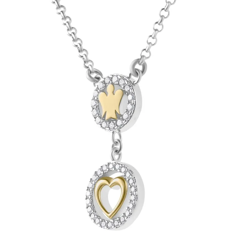 Roberto Giannotti | Collana con tondo con angelo e tondo con cuore