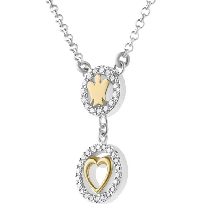 Roberto Giannotti | Collana con tondo con angelo e tondo con cuore