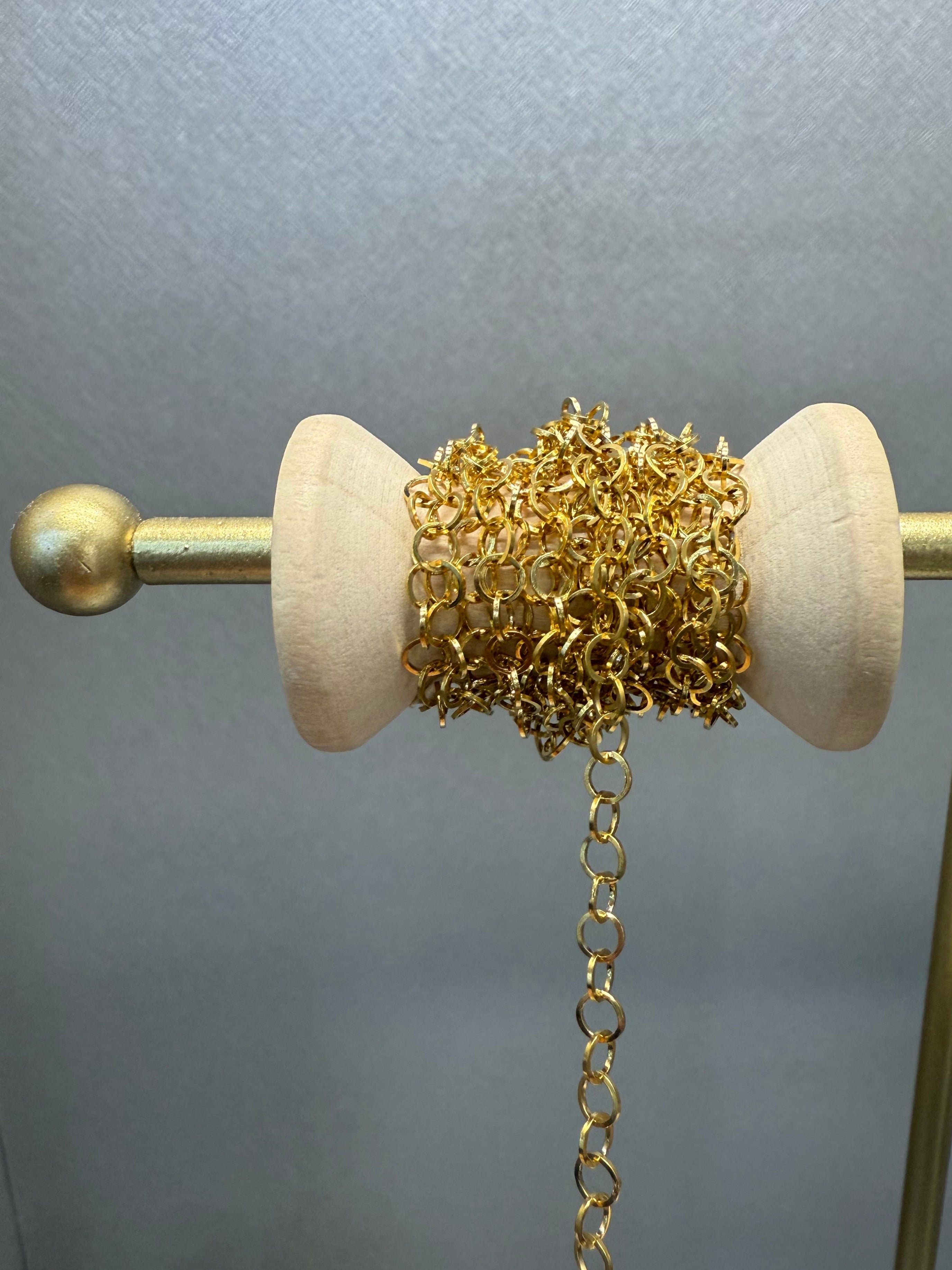 Ellegi Bijoux | Bracciale saldato maglia anelli dorata