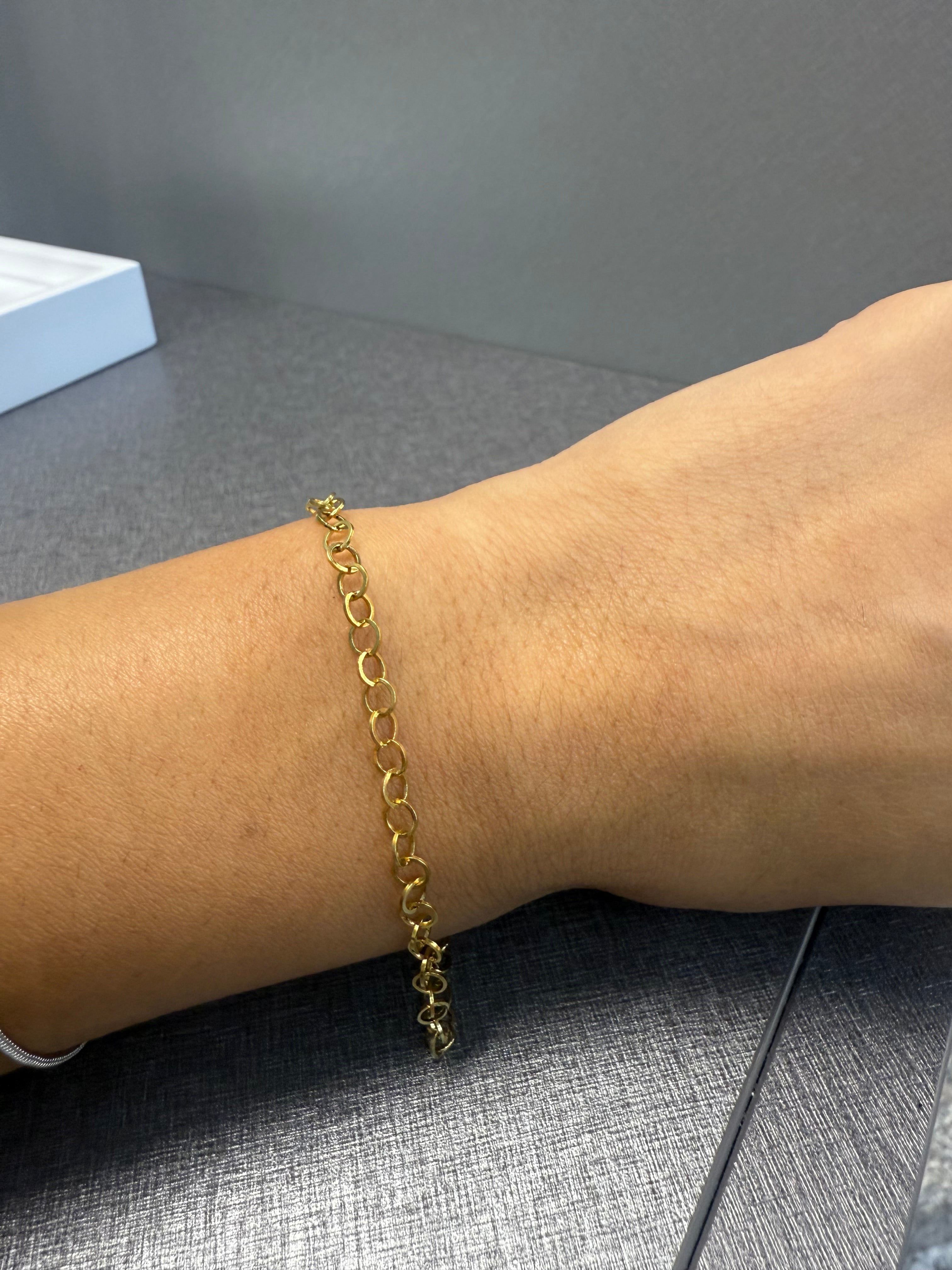 Ellegi Bijoux | Bracciale saldato maglia anelli dorata