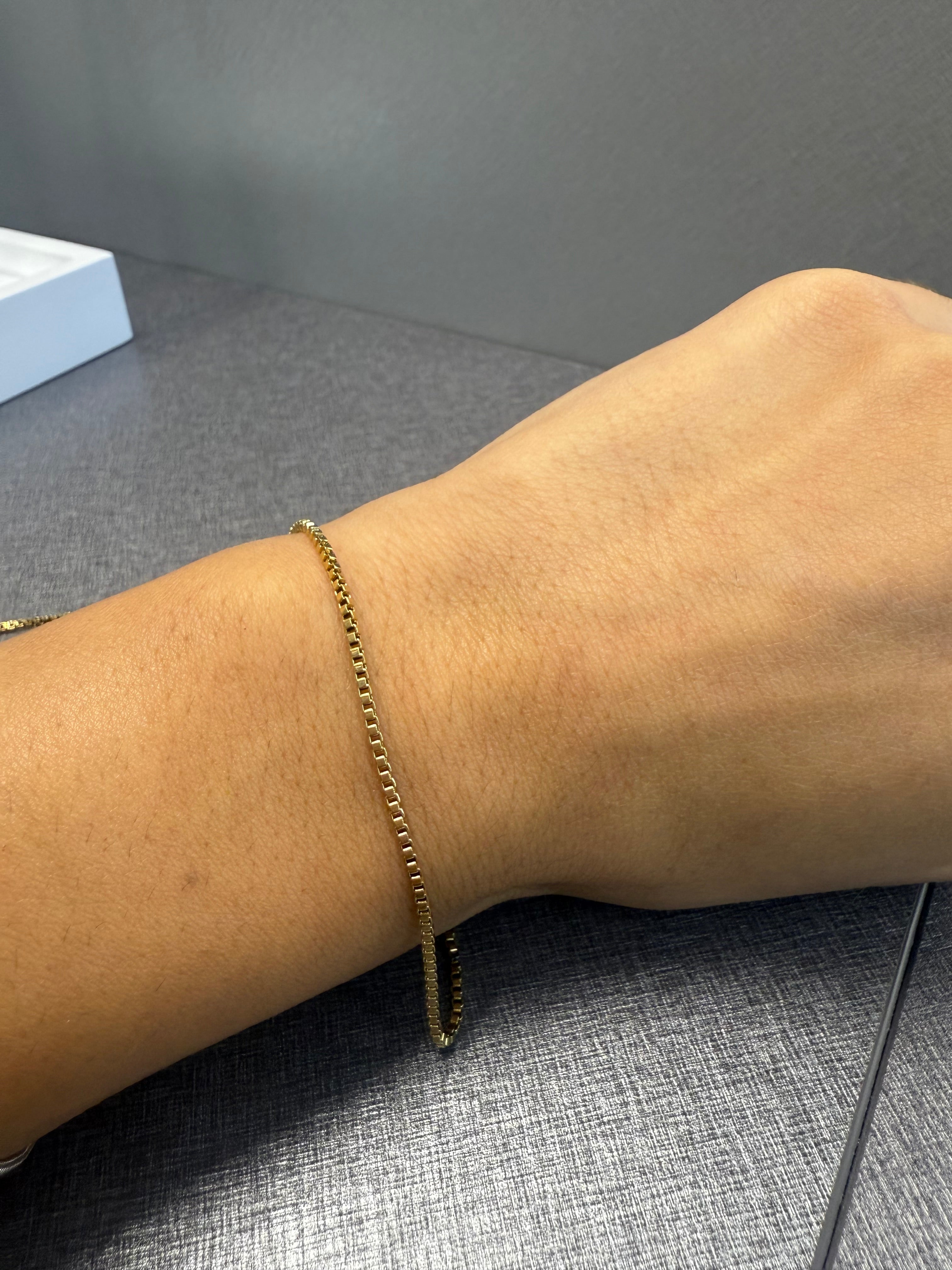 Ellegi Bijoux | Bracciale saldato maglia veneziana dorata in acciaio