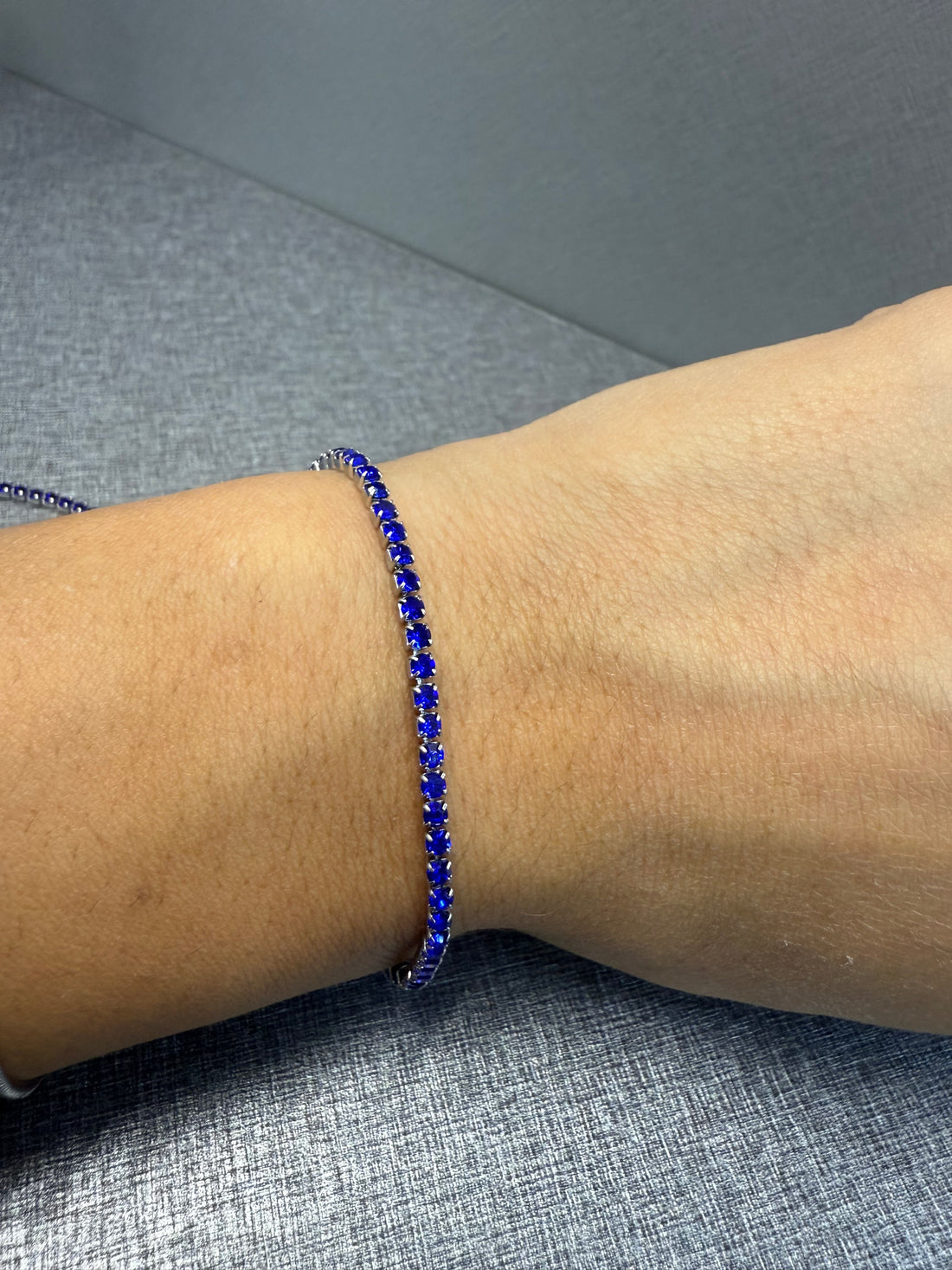 Ellegi Bijoux | Bracciale saldato maglia tennis blu