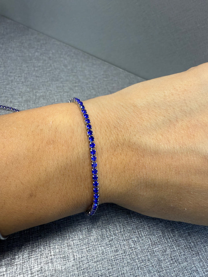 Ellegi Bijoux | Bracciale saldato maglia tennis blu