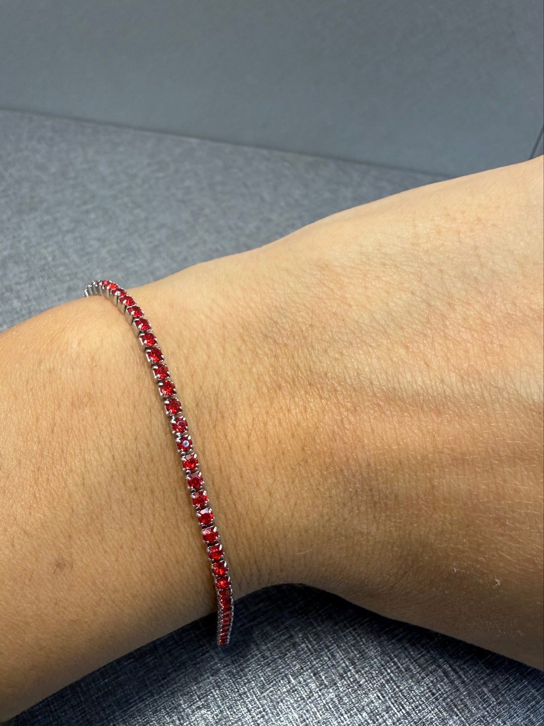 Ellegi Bijoux | Bracciale saldato maglia tennis rosso