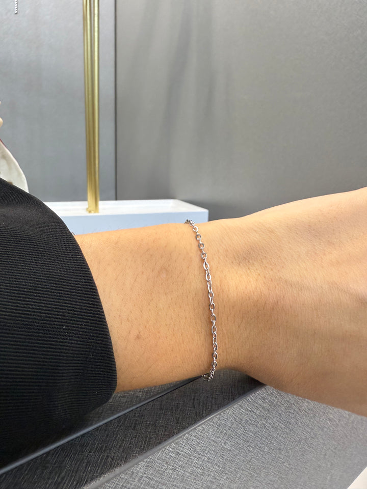 Ellegi Bijoux | Bracciale saldato maglia rolò liscia media