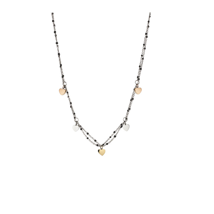Sovrani | Collana doppio filo con cuori