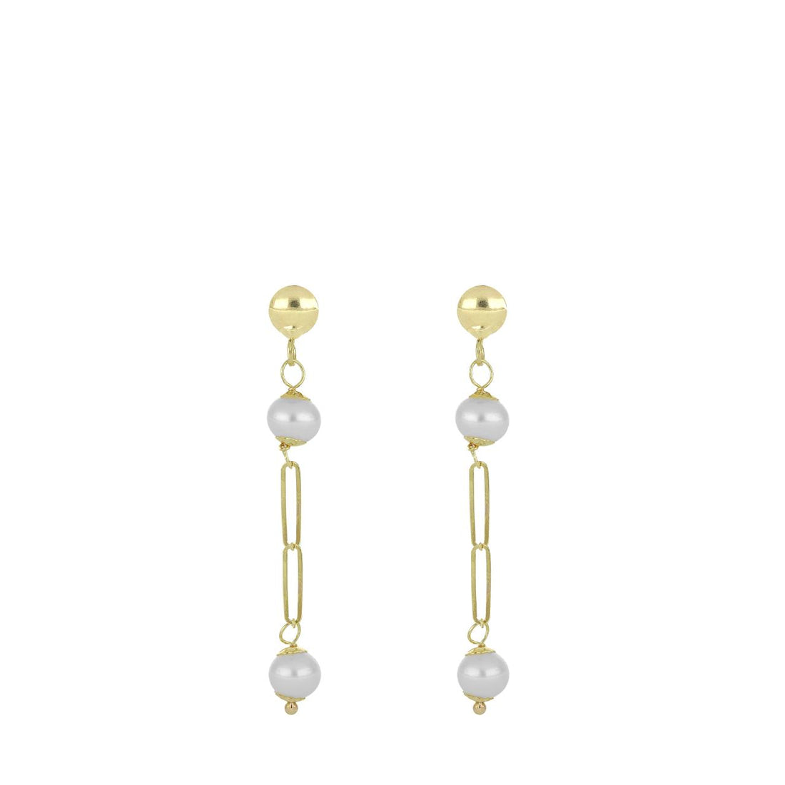 iGold | Orecchini design in oro 9 kt con perle