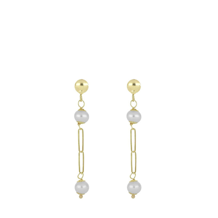 iGold | Orecchini design in oro 9 kt con perle