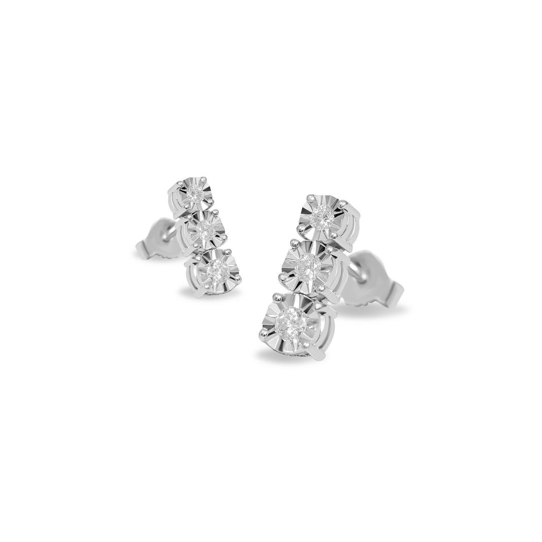 Gioielli del Sole | Orecchini trilogy con diamanti