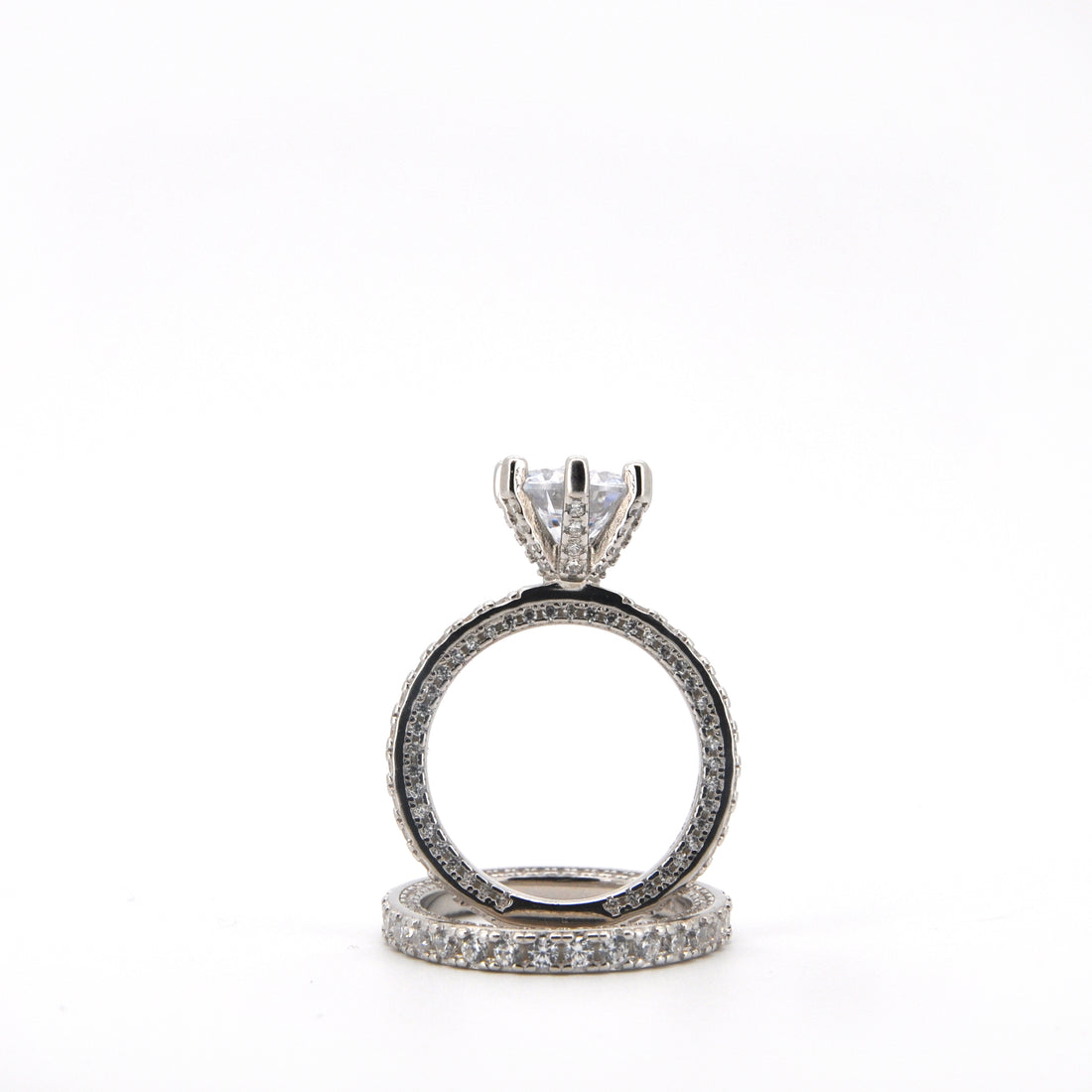 Ellegi Argento | Set anelli solitario e veretta