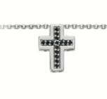 OroGioia di DonnaOro | Collana Croce con diamanti neri.