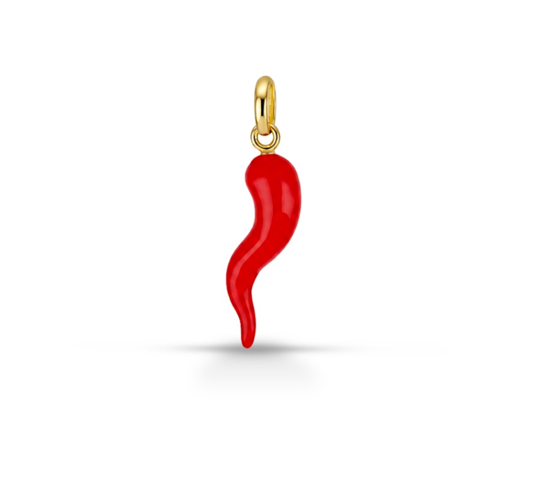 iGold | Ciondolo corno rosso in oro 9kt