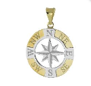 iGold | Ciondolo rosa dei venti in oro 9kt