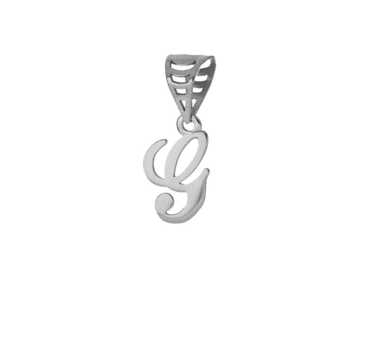iGold | Ciondolo lettera in oro bianco 9kt