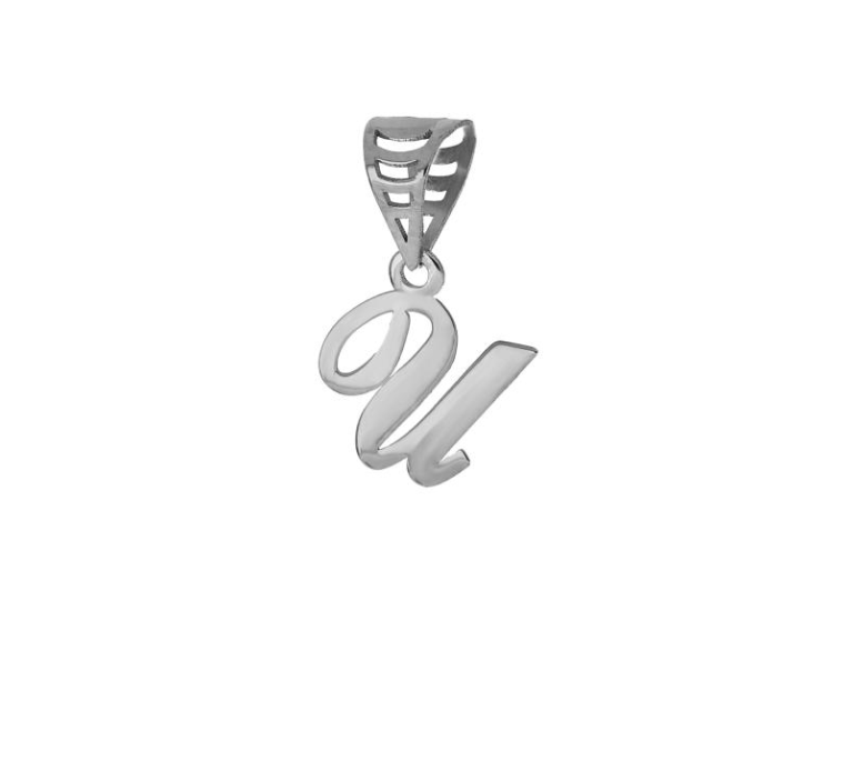 iGold | Ciondolo lettera in oro bianco 9kt