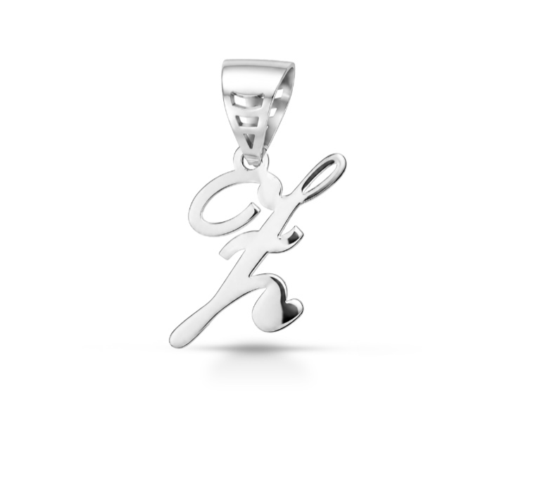 iGold | Ciondolo lettera in oro bianco 9kt