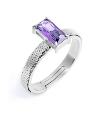 Marlù | Anello snake con baguette